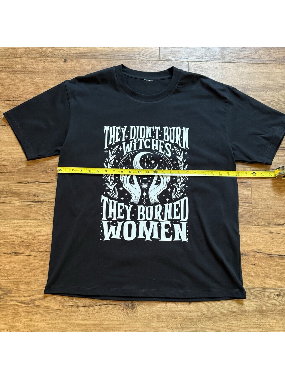 They Didn't Burn Witches They Burned Women Feminist Graphic Tee Black Large - Picture 9 of 9